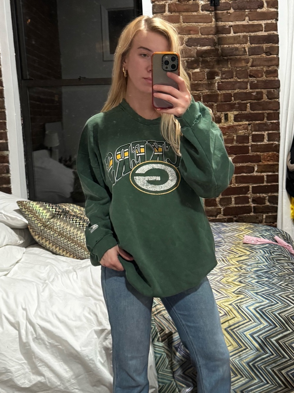 Green Packers Vintage Logo Crewneck Sweatshirt